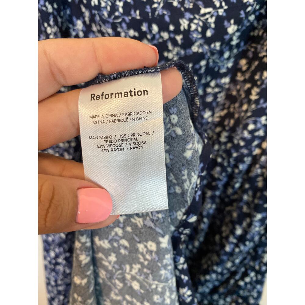 Reformation Inori Midi Floral Dress in Twilight SZ 8 - Picture 8 of 11
